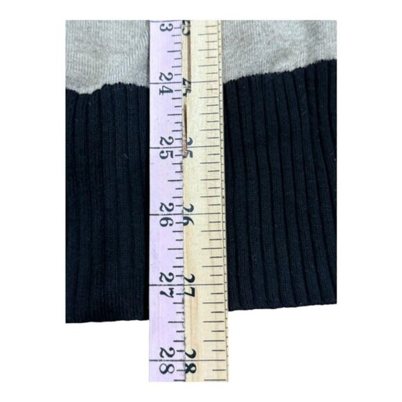 Guess Jeans Sweater Womens XS Black Gray Striped Button Up Long Cardigan Pockets - Picture 2 of 7